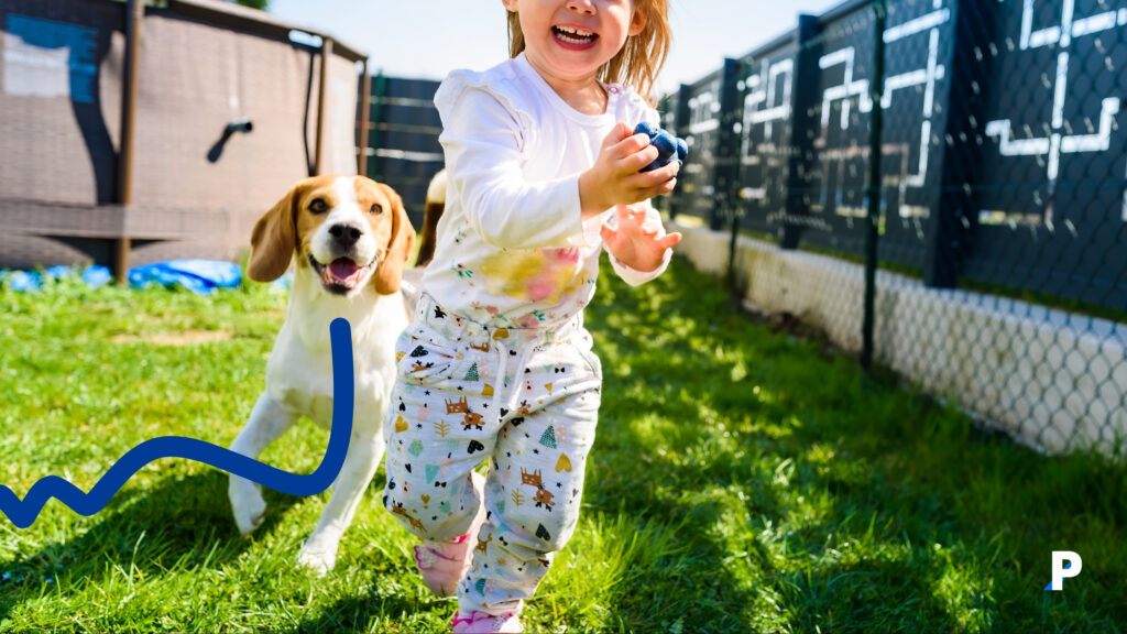 çocuk ve yavru köpek 
